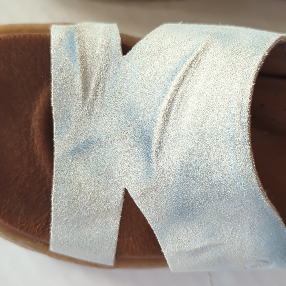 Born Carah Suede Leather Comfort Sandals 7 / 38 Light Blue - Picture 6 of 16